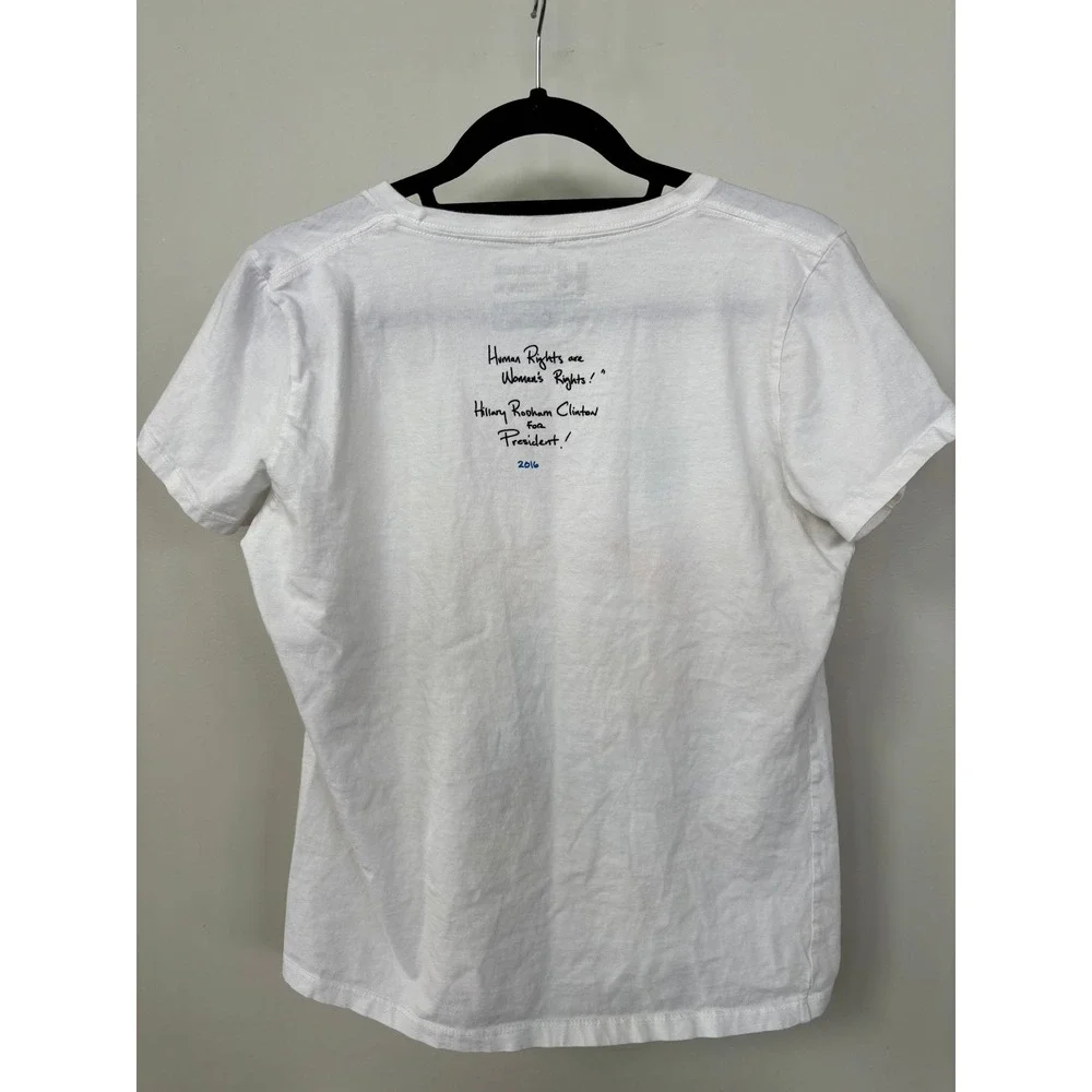 Tory Burch Hillary‎ Clinton 2016 Womens Rights Human Rights T-Shirt White XL